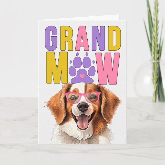 GrandMAW Kooikerhondje HUND Funny GrandföräldrDay Helgkort (Framsida)