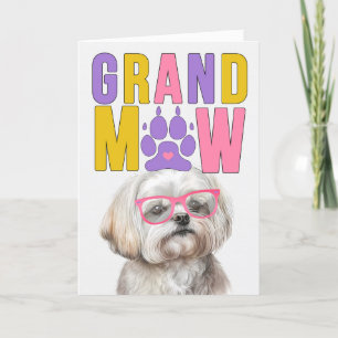 GrandMAW Maltese GrandDOG Grandföräldrar Day Helgkort