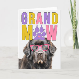 GrandMAW Newfoundland Hund Funny Grandfather Day Helgkort