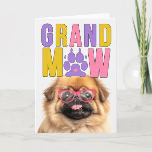 GrandMAW Pekingese Hund Funny Grandföräldrar Day Helgkort