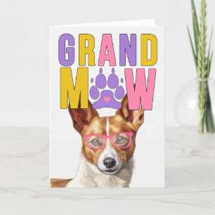 GrandMAW Podengo Hund Funny Grandföräldrar Day Helgkort