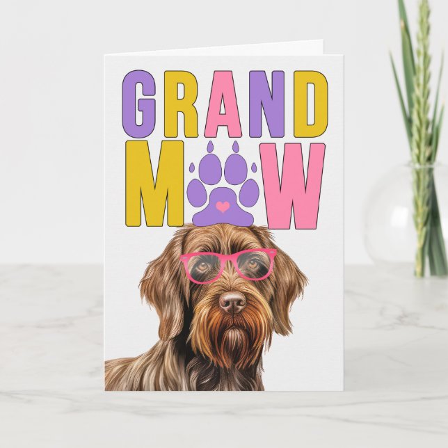GrandMAW Pointing Griffon Funny Grandföräldrar Day Helgkort (Framsida)