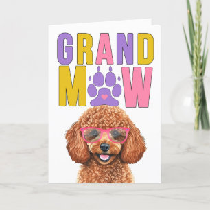 GrandMAW Pudel GrandDOG Grandföräldrar Day Helgkort