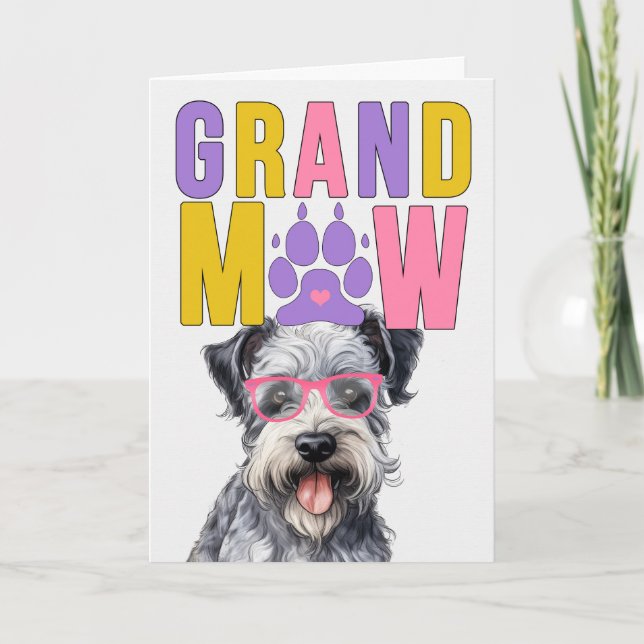 GrandMAW Pumi Hund Funny Grandföräldrar Day Helgkort (Framsida)