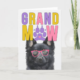 GrandMAW Schipperke Hund Funny Grandföräldrar Day Helgkort