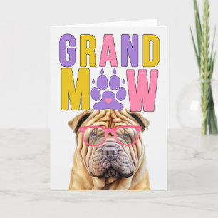GrandMAW Shar Pei GrandDOG Grandföräldrar Day Helgkort