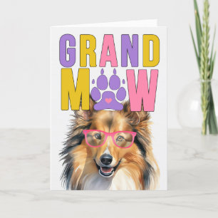 GrandMAW Shetland GrandDOG Grandföräldrar Day Helgkort
