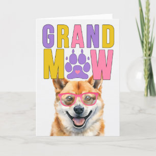 GrandMAW Shiba Inu GrandDOG Grandföräldrar Day Helgkort