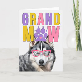 GrandMAW Siberian husky GrandDOG Grandföräldrar Da Helgkort