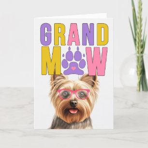 GrandMAW Silky Terrier Funny Grandföräldrar Day Helgkort