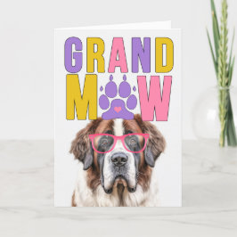 GrandMAW St Bernard GrandDOG Grandföräldrar Day Helgkort