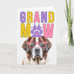 GrandMAW St Bernard GrandDOG Grandföräldrar Day Helgkort