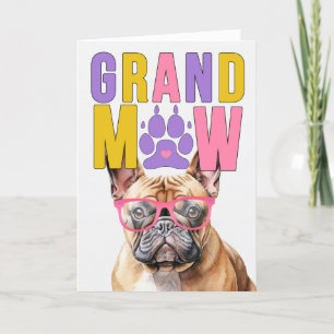 GrandMAW Tan Frenchie GrandDOG Grandföräldrar Day Helgkort