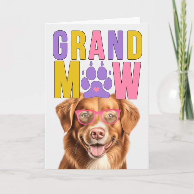 GrandMAW Tolling Retriever Funny Grandparent Day Helgkort (Framsida)