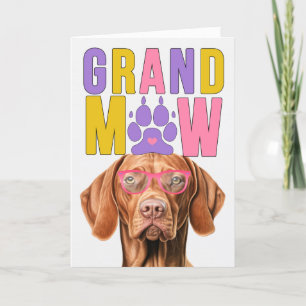GrandMAW Vizsla Hund Funny Grandföräldrar Day Helgkort