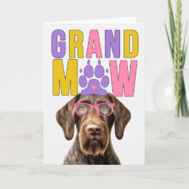 GrandMAW Wirehair Pointer Funny Grandföräldrar Day Helgkort
