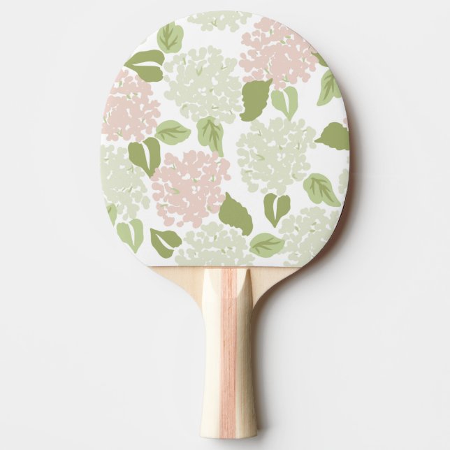 Grandmillenial hydrangea blommigt preppy söt pingisracket (Framsidan)