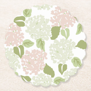 Grandmillenial hydrangea blommigt preppy söt underlägg papper