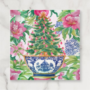 Grandmillenial jul Ginger Burk, Chinoiserie Gåvor Etiketter