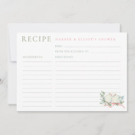 Grandmillenial Love Birds Shower Recipe Card Inbjudningar