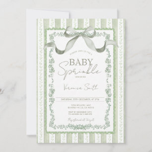 Grandmillenial Sage Botanisk Baby Smuldring Inbjudningar
