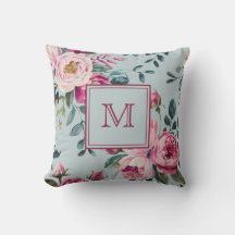 Grandmillennial Damros Blommig Anpassad Monogram