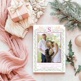 Grandmillennial Evergreen Swag with Angels | Photo Inbjudningar