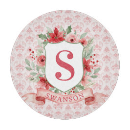 Grandmillennial Holiday Crest | Christmas Monogram