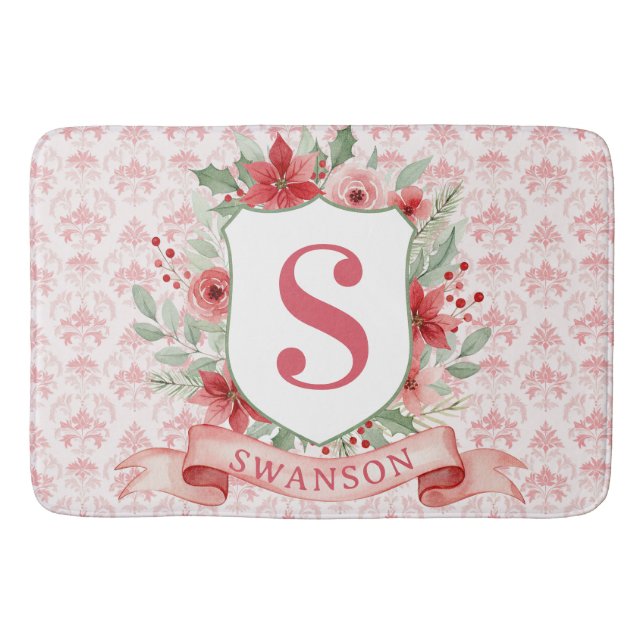 Grandmillennial Jul Crest | Julmonogram Badrumsmatta (Framsidan)