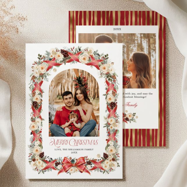 Grandmillennial julkort inbjudningar (Grandmillennial Christmas Photo Card)