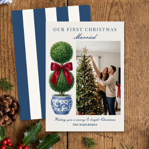 Grandmillennial Topiary Första Julen Gift
