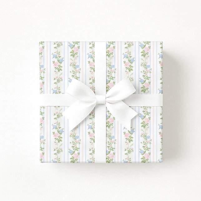 Grandmillennial  Vintage Floral Wrapping paper Presentpapper (Skapare uppladdad)