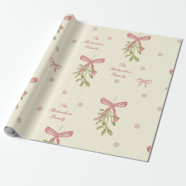 Grandmillennialslöjor Misteltoe Preppy jul Presentpapper