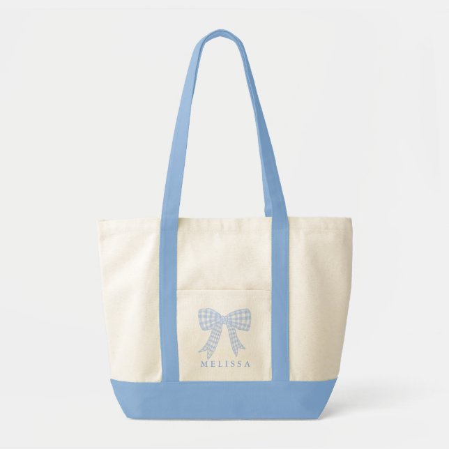 GrandMillennium Bow Tote Bag Anpassade Tygkasse (Framsidan)
