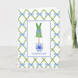 GrandMillennium Chinoiserie Bunny Topiary Blank Kort
