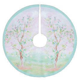 GrandMillennium Chinoiserie preppy blommigt Julgransmatta Borstad Polyester