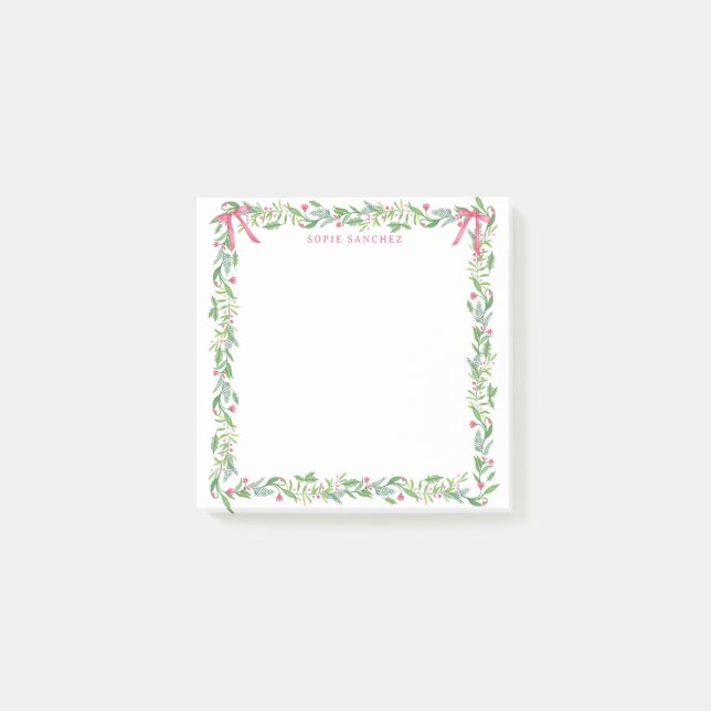 GrandMillennium Evergreen Swag med Monogram Post-it Block (Framsida)