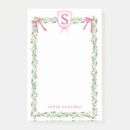 GrandMillennium Evergreen Swag med Monogram Post-it Block