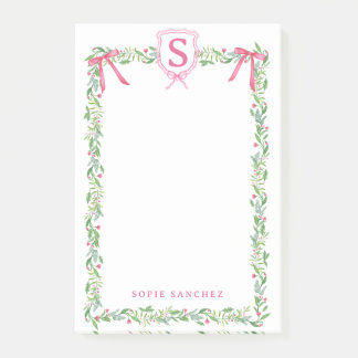 GrandMillennium Evergreen Swag med Monogram Post-it Block