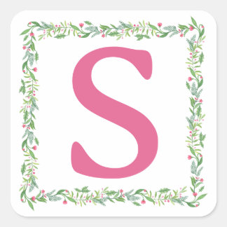 GrandMillennium Evergreen Swag | Monogram Fyrkantigt Klistermärke