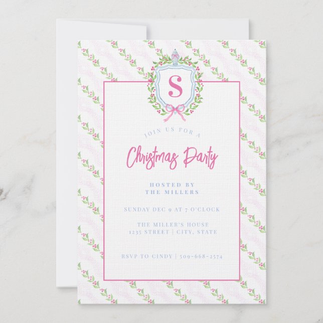 GrandMillennium Ginger Burk Vapensköld Monogram Inbjudningar (Framsida)