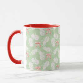 GrandMillennium Hydrangea & Bows Red Mugg