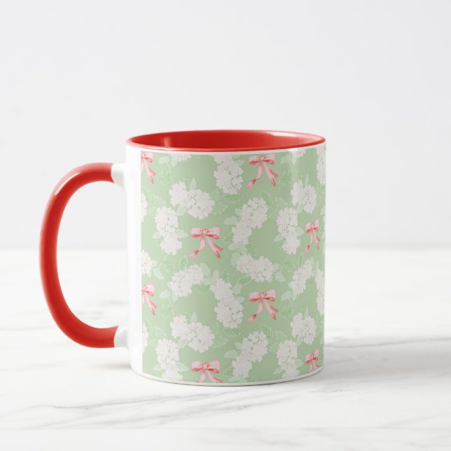 GrandMillennium Hydrangea & Bows Red Mugg (Vänster)