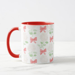 GrandMillennium Hydrangea & Bows Red Mugg