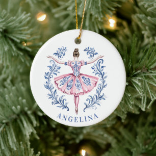 GrandMillennium jul Damask Ballerina Julgransprydnad Keramik