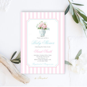 GrandMillennium Rosa Ginger Burk Baby Shower Girl  Inbjudningar