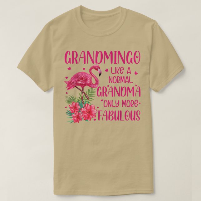 Grandmingo as a Normal Grandma Flamingo Älskare Gr T Shirt (Design framsida)