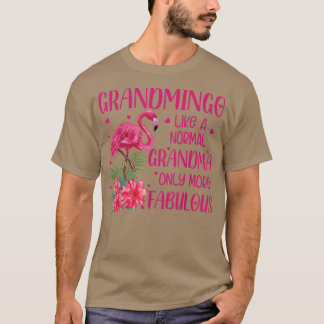 Grandmingo as a Normal Grandma Flamingo Älskare Gr T Shirt