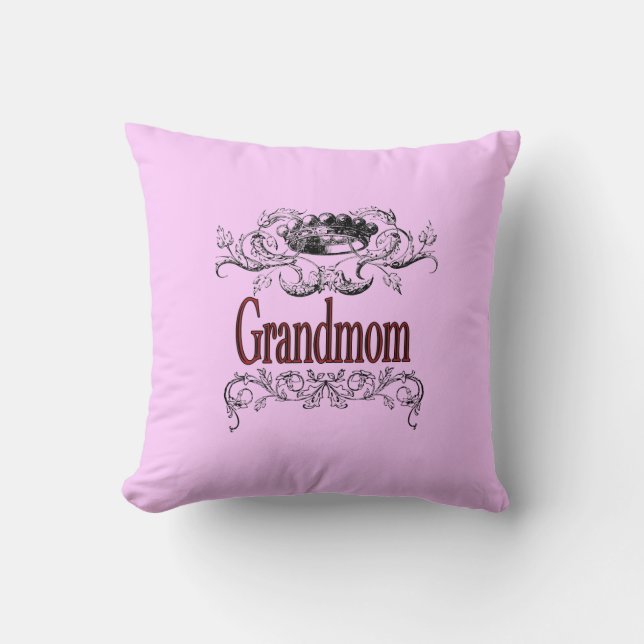 Grandmom heraldisk design kudde (Framsida)