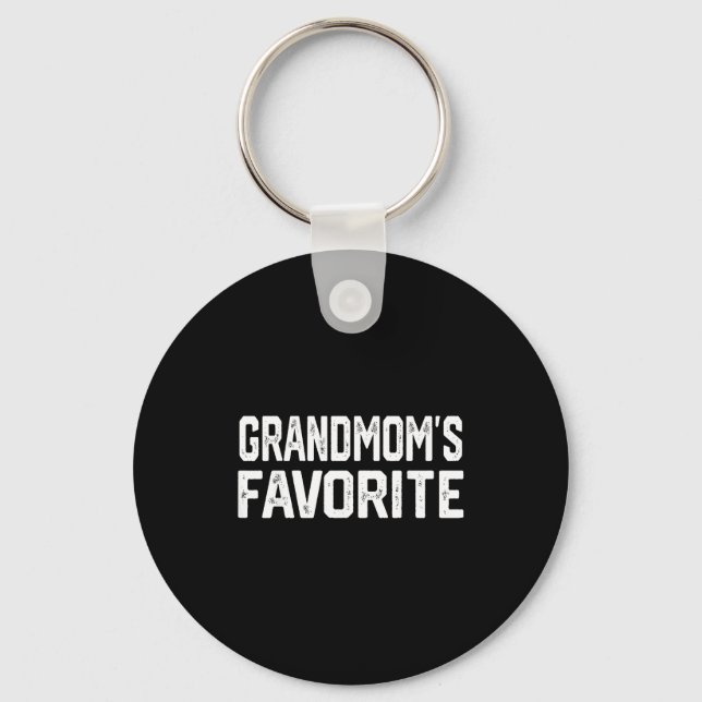 Grandmom’s Favorite Funny Grandparent Granhild Vin Nyckelring (Framsida)